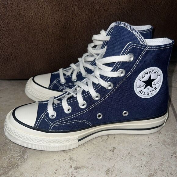 Converse Women’s Chuck 70 Hi Canvas Midnight Navy Blue A09978C 6.5 - Picture 2 of 5